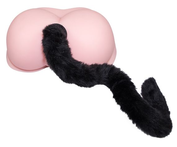 Анальна пробка із гнучким хвостом Bad Kitty чорна, 3.5 х 73 см Sex Aura | Зображення 8