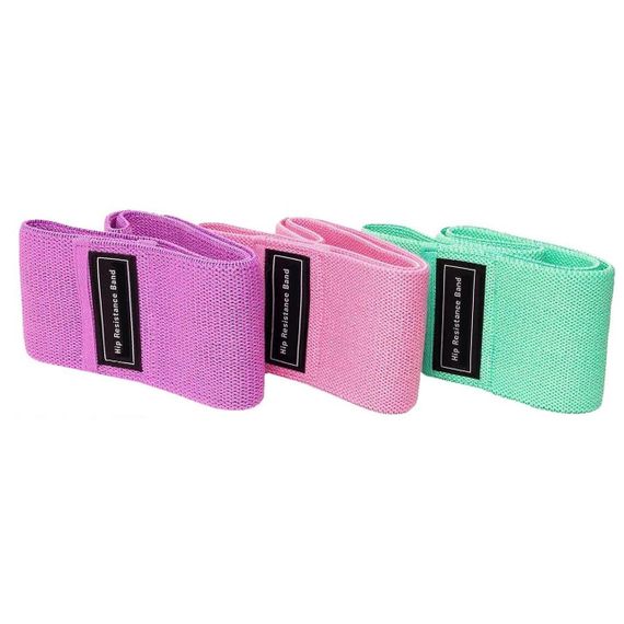 Набір тканинних резинок для фітнесу 3 шт, з мішечком / Фітнес гумки для тренувань | Зображення 2