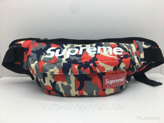 Поясная сумка Supreme Красный камуфляж сумка на пояс | Зображення 2