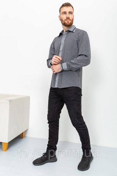 Рубашка мужская в полоску цвет темно-серый FA_003844 | Зображення 1