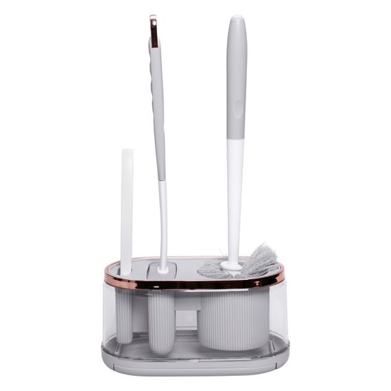 Набір для туалету настінний 3 в 1: 2 йоржики + щітка, йорж для унітазу силіконовий з щіткою йоржик для унітазу HP-35015-47G | Зображення 8