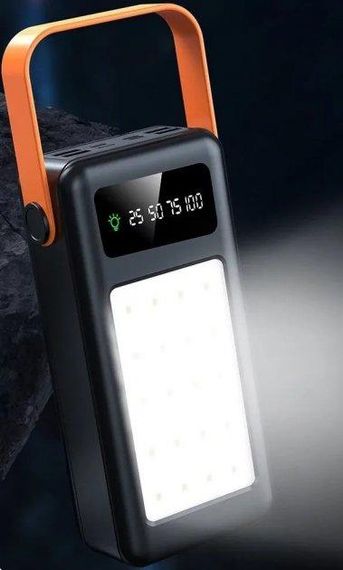 Повербанк Power Bank 40000 mAh со встроенными кабелями и фонариком | Зображення 1