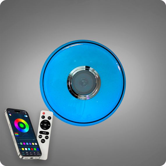 Люстра світлодіодна 517 Dlight RGB з пультом і  колонкою 45Вт Білий (02172) | Зображення 4