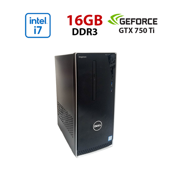 Ігровий ПК Dell Inspirion 3650 / Intel Core i7-6700K (4 (8) ядра по 4.0 - 4.2 GHz) / 16 GB DDR3 / 256 GB SSD / nVidia GeForce GTX 750 Ti, 2GB GDDR5, 128-bit / Wi-Fi+Bluetooth / DVD / Win 10 Home Lic б/в