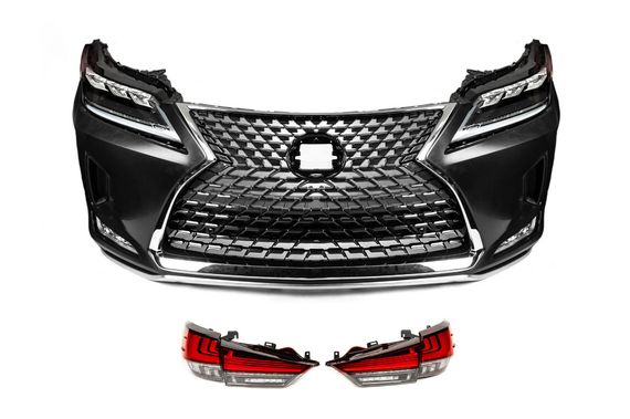 Комплект рестайлинга в 2021 году (бампер, фары, стопы) для Lexus RX 2016-2022 гг