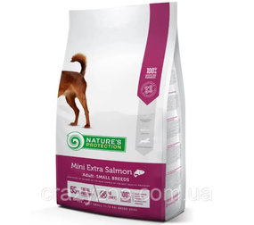 Сухой корм для собак малых пород Nature's Protection Mini extra Salmon Adult Small Breeds с лососем 500 г
