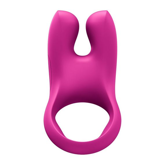 Ерекційне віброкільце з подвійною стимуляцією клітора Fun Factory NŌS CLASSIC Magenta, 2 мотори | Зображення 2