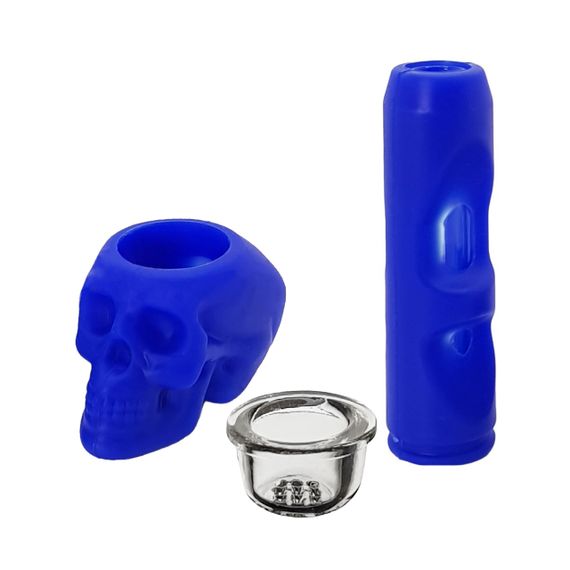 Силіконова Трубка Череп "Skull Blue" | Зображення 1