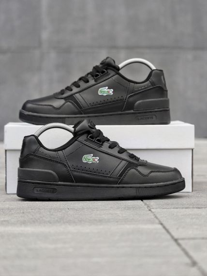 Демісезонні кросівки Lacoste натуральна шкіра + текстиль колір чорний | Зображення 4