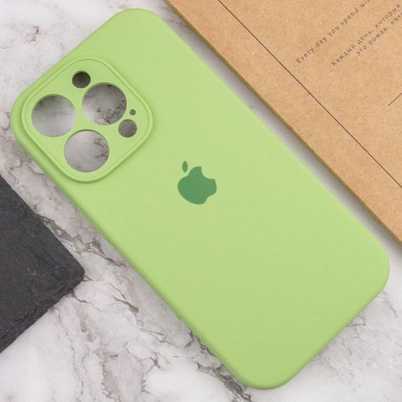 Чохол Silicone Case Full Camera Protective (AA) для Apple iPhone 13 Pro (6.1") М'ятний / Mint | Зображення 4