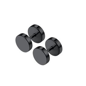 Мужские готические серьги-гвоздики круглые маленькие штанги из стали