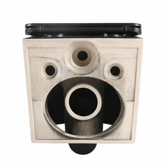 Унитаз подвесной Qtap Jay Ultra Quiet 485х360х320 мм, Matt Black, сиденьем Slim Duroplast/ Soft-close/ Quick Relase QT07335177MB | Зображення 6