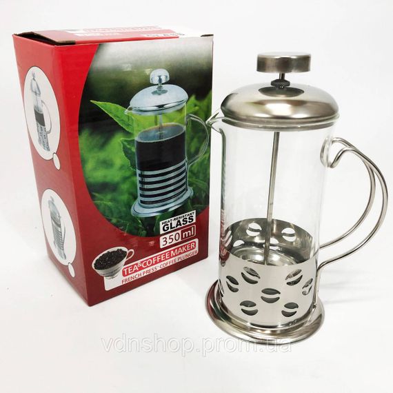 Заварник скляний з пресом, Прес-заварник для чаю Френч-прес для кухні сервірування JB-49 | Зображення 9