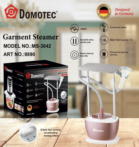Відпарювач Domotec MS-3042 - потужний вертикальний парогенератор | Зображення 1