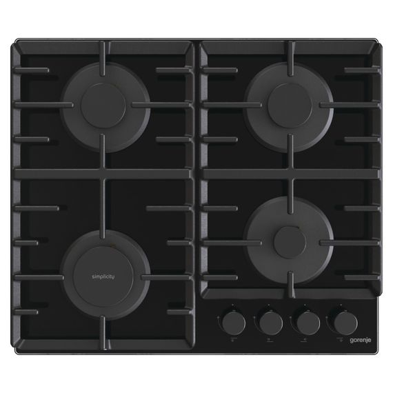 Варочная поверхность Gorenje GT642SYB/ газ на стекле / электроподжиг/ газконтроль/чугунная решетка/ черная (GT642SYB)