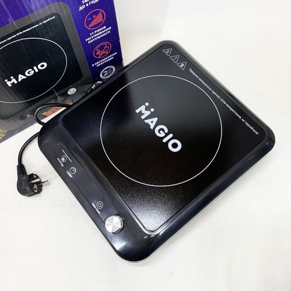 Якісна настільна електроплита Magio MG-145 2000 Вт, Домашня електрична плита, Комфорочна електроплита EM-43 | Зображення 8