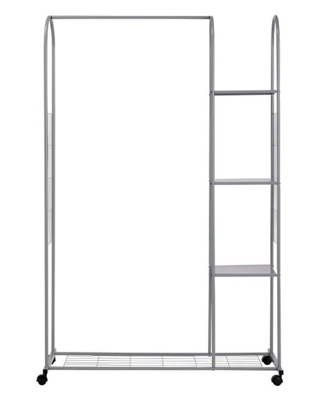 Вішалка стійка для одягу з полицями металева на колесах 16050A | Зображення 1