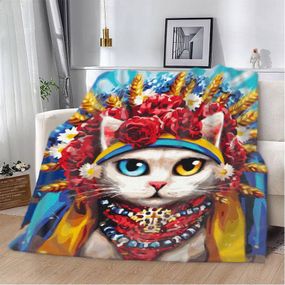 Плед 3D Український котик 12913 160х200 см