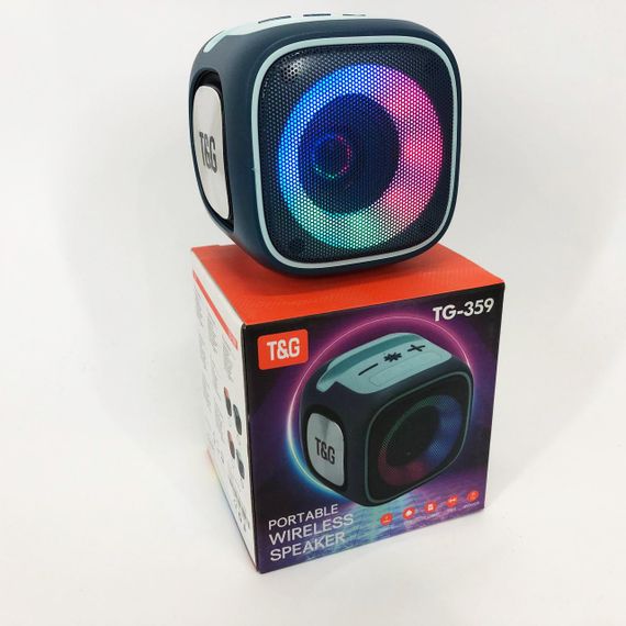 Портативна Bluetooth колонка TG359 7W з RGB підсвічуванням. ZE-911 Колір: синій | Зображення 5