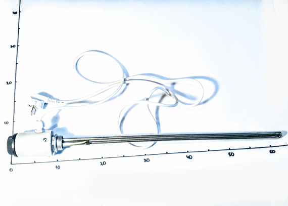 Тэн для радиатора 1500W с резьбой 1"и терморегулятором  (Украина) | Зображення 1