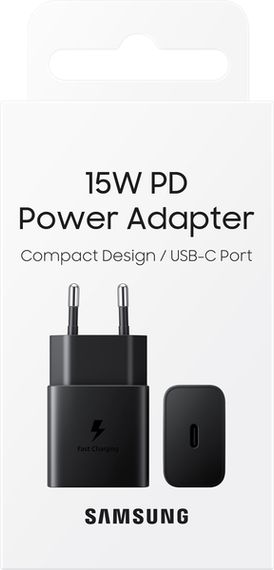 Мережевий зарядний пристрій Samsung 15W Power Adapter (w/o Cable) - Black (EP-T1510NBEGEU) | Зображення 3