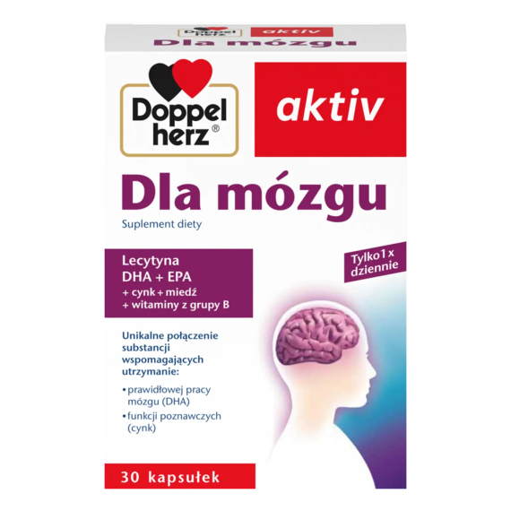 Doppelherz Dla Mozgu: комплекс для підтримки мозкової діяльності, пам'яті та нервової системи з Омега-3 і вітамінами групи B