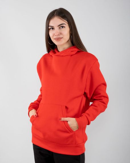 Унісекс худі утеплене Karmian колір червоний р.M 436555