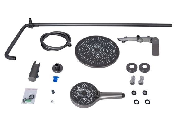 Душова система для душу Qtap Slavonice Gunmetal Black PVD QTSLA110GMB45913 | Зображення 2