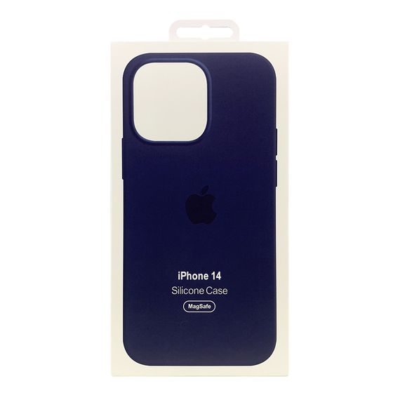 Чехол накладка Silicone Case Full with Magsafe для Apple iPhone 14- Storm Blue | Зображення 2