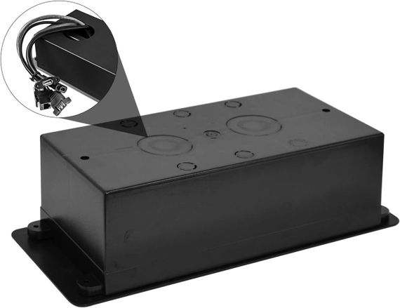 Розетка встроенная скрытая выдвижная 2 евророзетки 2 USB HDMI TD-сеть Врезная скрытого монтажа для стола белая | Зображення 6