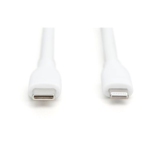 Дата кабель USB-C to Lightning 1.0m USB 2.0 60W silicone white Digitus (AK-600110-010-W) | Зображення 1