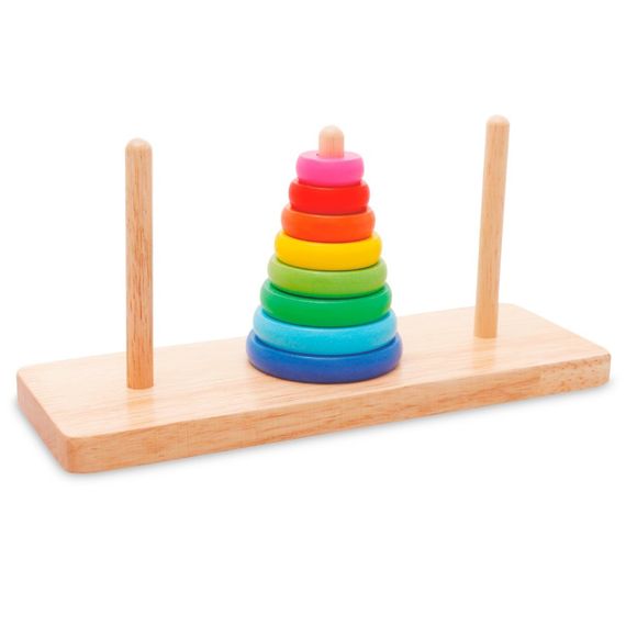 Дерев'яна іграшка Пірамідка MD 1870, 8 кілець | Зображення 1