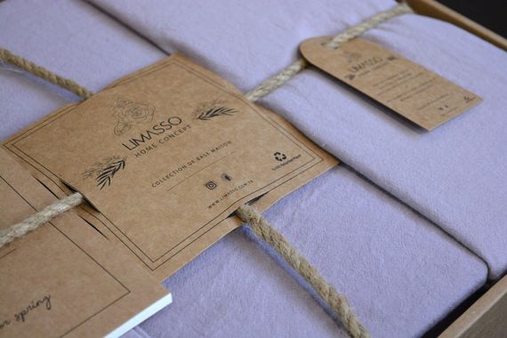 Постільна білизна Limasso Stonewashed Ranforse 200 х 220 см Natural Violet | Зображення 3