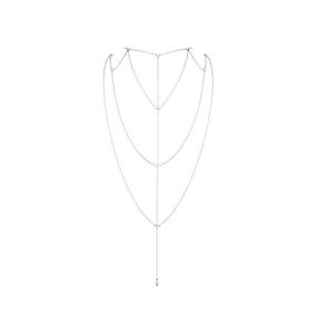 Цепочка для спины Bijoux Indiscrets Magnifique Back and Cleavage Chain - Silver, украшение для тела sexstyle
