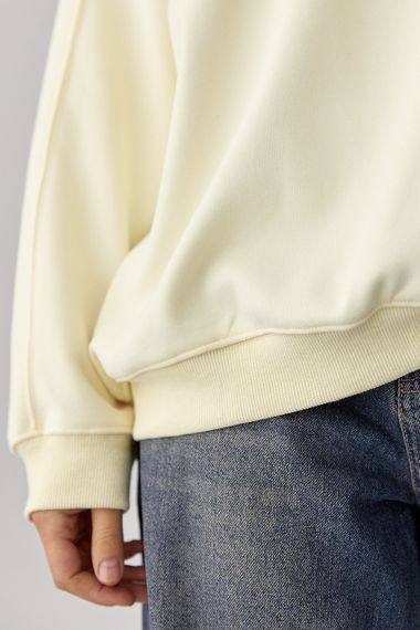 Однотонний світшот з плюшевим начісом - лимонний цвет, ONE SIZE (є розміри) | Зображення 3