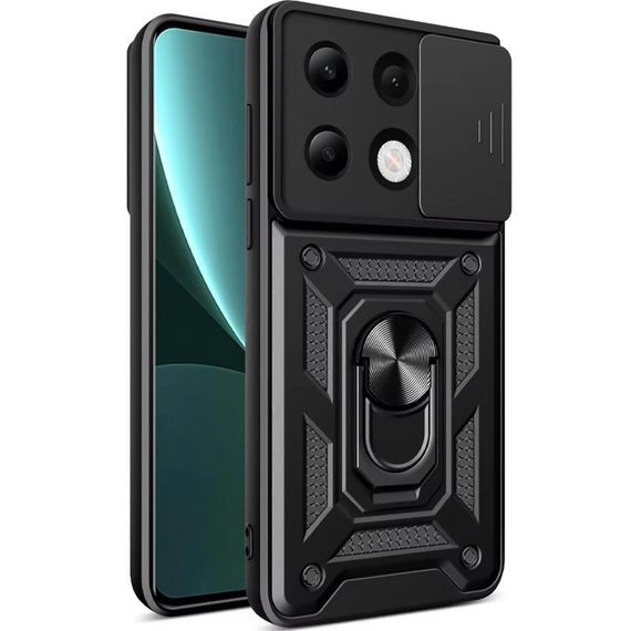 Чехол Ummi Camshield Serge Ring для Xiaomi Redmi Note 13 4G Черный
