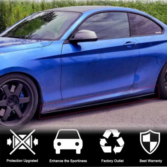 Накладки на пороги (для M-Sport, Карбон) для BMW 2 серия F22/23 2014-2021 гг | Зображення 1