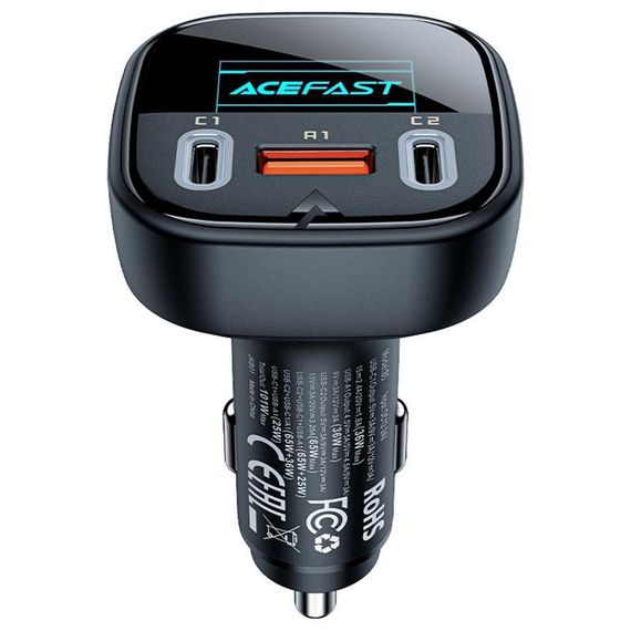 АЗП Acefast B5 PD36W+QC4.0 total 101W (1USB-A/2C) Black | Зображення 1