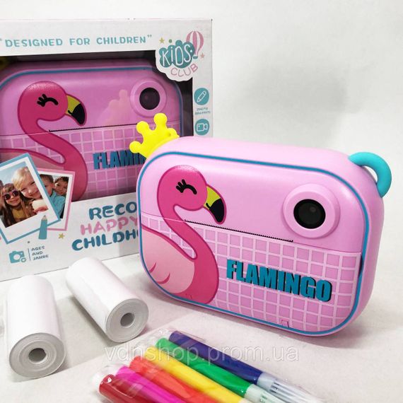 Детская камера с печатью фото, Детский фотоаппарат с возможностью печати фото, Фотовидеокамера детская RU-67 | Зображення 5