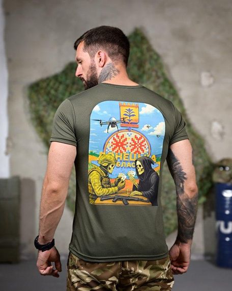 Тактична потоотводяща футболка Донецька область oliva РП7342