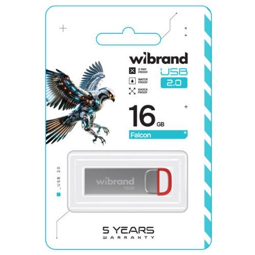 Флешка 16Гб USB 2.0 червоний Falcon Wibrand | Зображення 1