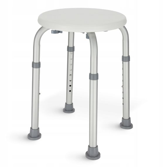 Стілець-табурет 4FIZJO для ванної та душу, регульований White/Grey (P-5905973403382)