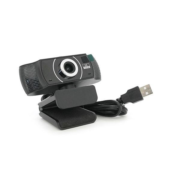 Вебкамера із мікрофоном B08, 2K 30fps, пласт. корпус, Black, BOX