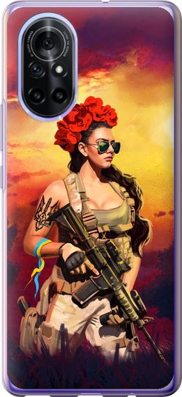 Чехол на Huawei Nova 8 Украинка с оружием "5316u-2245-17620"