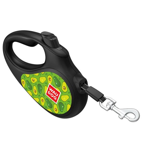 Рулетка для собак Waudog R-Leash M с рисунком "Авокадо", лента, 5 м | Зображення 1