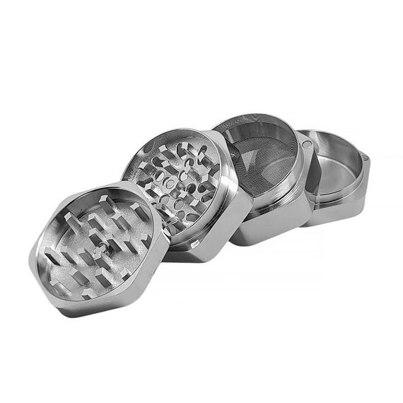 Гриндер Для Измельчения Табака На 4 Части "Grinder Magnets Silver" | Зображення 3