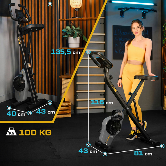 Велотренажер Trex Sport TX-340XB BRIZ магнитный серый | Зображення 5
