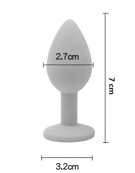 Силіконова анальна пробка з кристалом SKN KSIL-09S (розмір S) sexstyle | Зображення 2