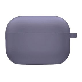 Силіконовий футляр з мікрофіброю для навушників Airpods Pro 3 Сірий / Lavender Gray