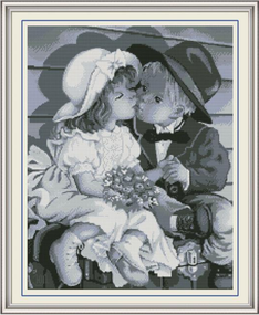Набір для вишивання за нанесеною на канву схемою "Childhood 5". AIDA 14CT printed, 41*50 см